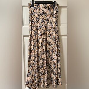 Zara Flower Printed Midi Skirt